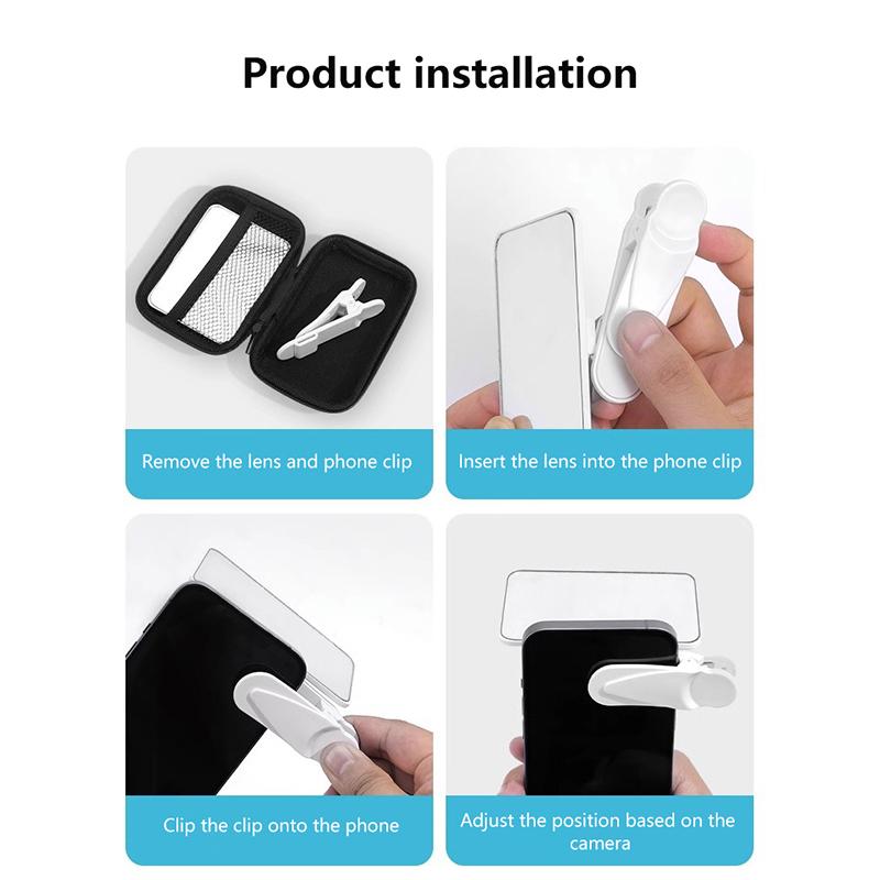 Handykamera Spiegelreflexion HD-Objektiv Selfie-Reflektor Spiegel Aufnahmen Universal Handy Reflexionsclip Rückseite Outdoor-Objektiv