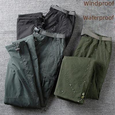 Herren Herbst/Winter Winddichte Wasserdichte Softshellhose - Dick, Locker und Samtgefüttert für Outdoor-Freizeitkleidung