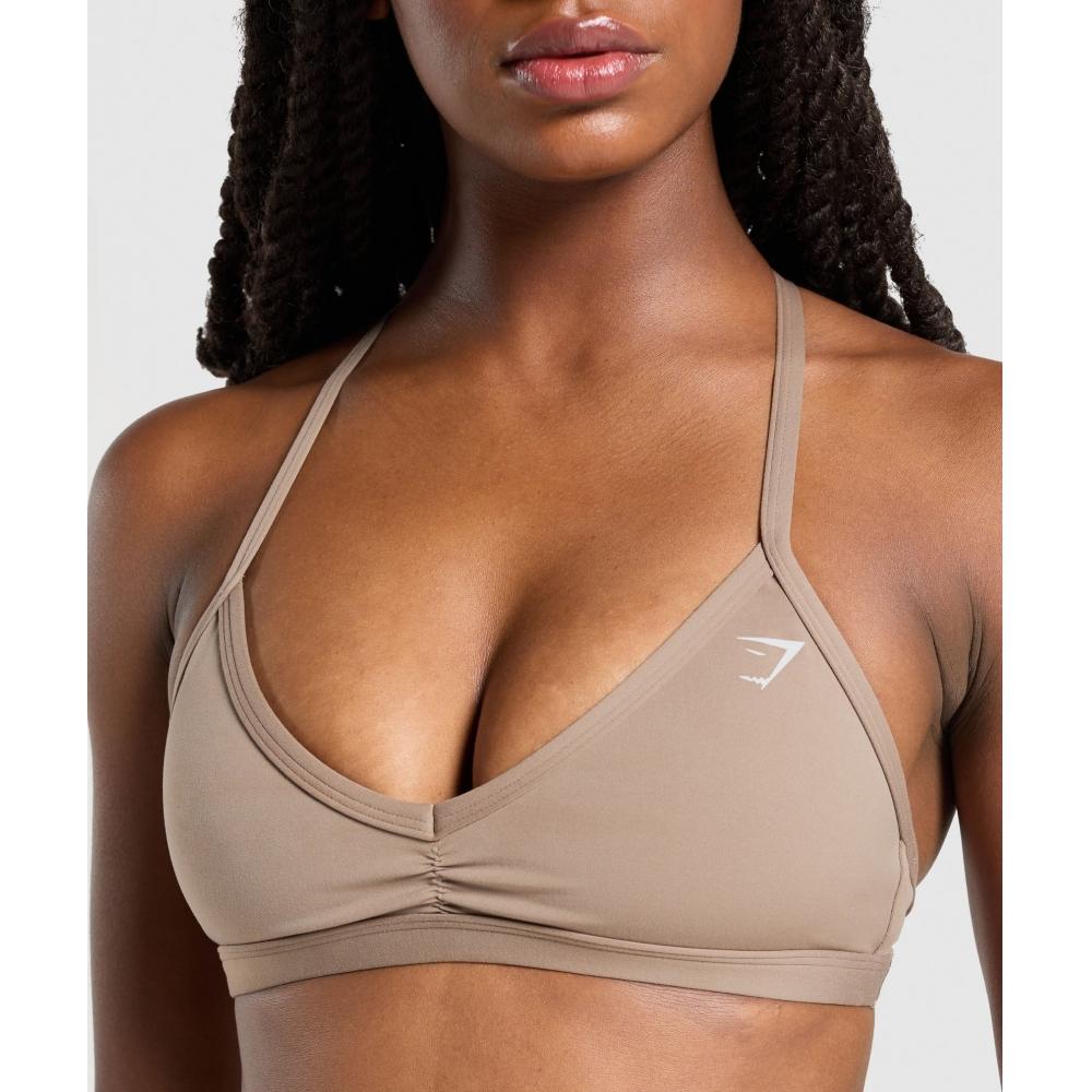 Gymshark Minimal Sports Bra Lifestyle Brown B3a2j Nc0s