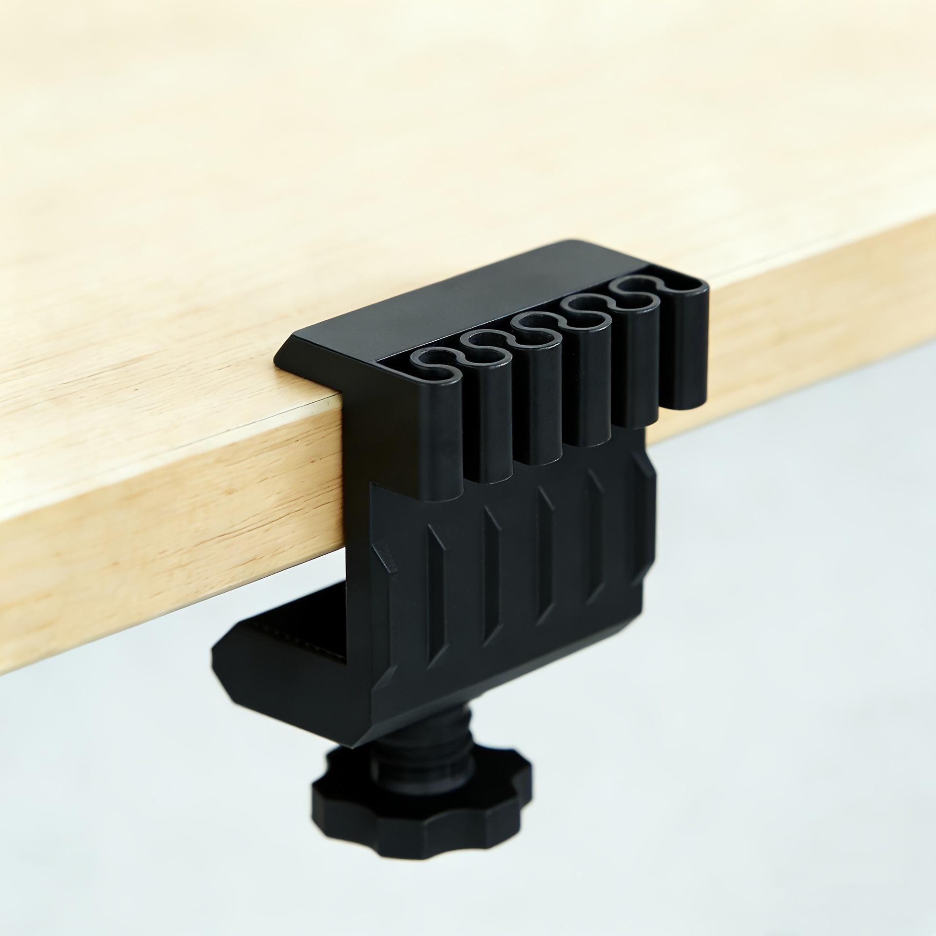 No Drill Desk Edge Cable Clips Headphone Stand Hanger Under Desk Cord Organizer Wire Management Clip 1 piece pack чёрный