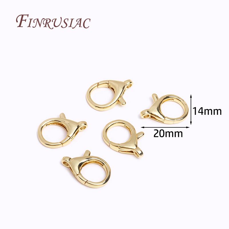 Trendy 7 Styles 18K Gold Plated Lobster Clasp Hooks Connector For Making Necklace Bracelet DIY Chain Jewelry Materials Wholesale