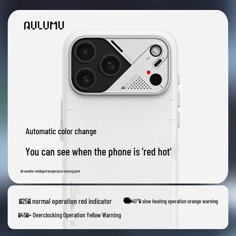 AULUMU Skórzane etui na telefon iPhone 17 Pro MagSafe