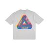 Palace Tri-Ferg Colour Blur T-Shirt Triangle Printing Pattern Short Sleeve Unisex Gray P19TS337