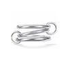 New Two-Color Three-Ring 14K Gold Color Stainless Steel Ring for Women Ins Style Stacking Jewelry Fashion Accessories Gifts