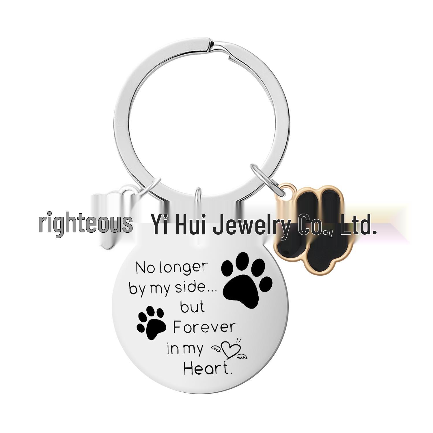 

Stainless Steel Engraved Dog Tag Keychain for Dog Lovers and Lost Pet Owners