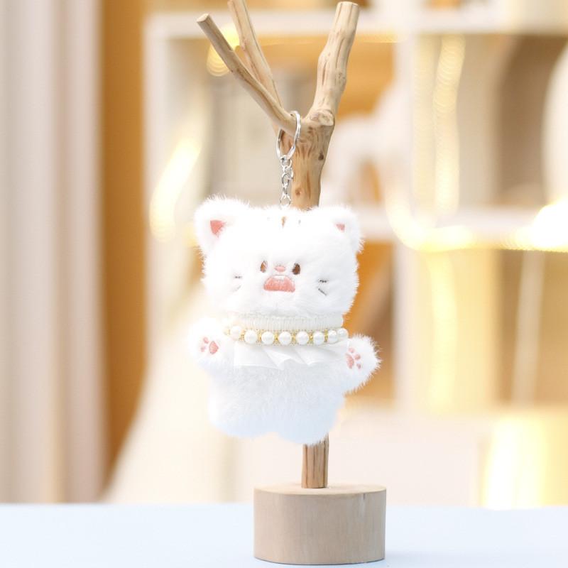 Cute Cat Plush Toy With Funny Animal Keychain Stuffed Animal For Gifts Kids