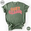 Comfort Colors Cozy Season Shirt, Retro Groovy Fall Tee for Women, Autumn Vibes Sweatshirt, Hello Fall Gift, Pumpkin Spice Season Tshirt