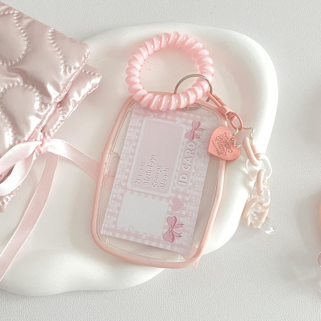 Kpop Idol fotokortholder Kawaii Cartoon Cat Family Friend Picture Organizer Myk silikonbuss Studentkortholder Student