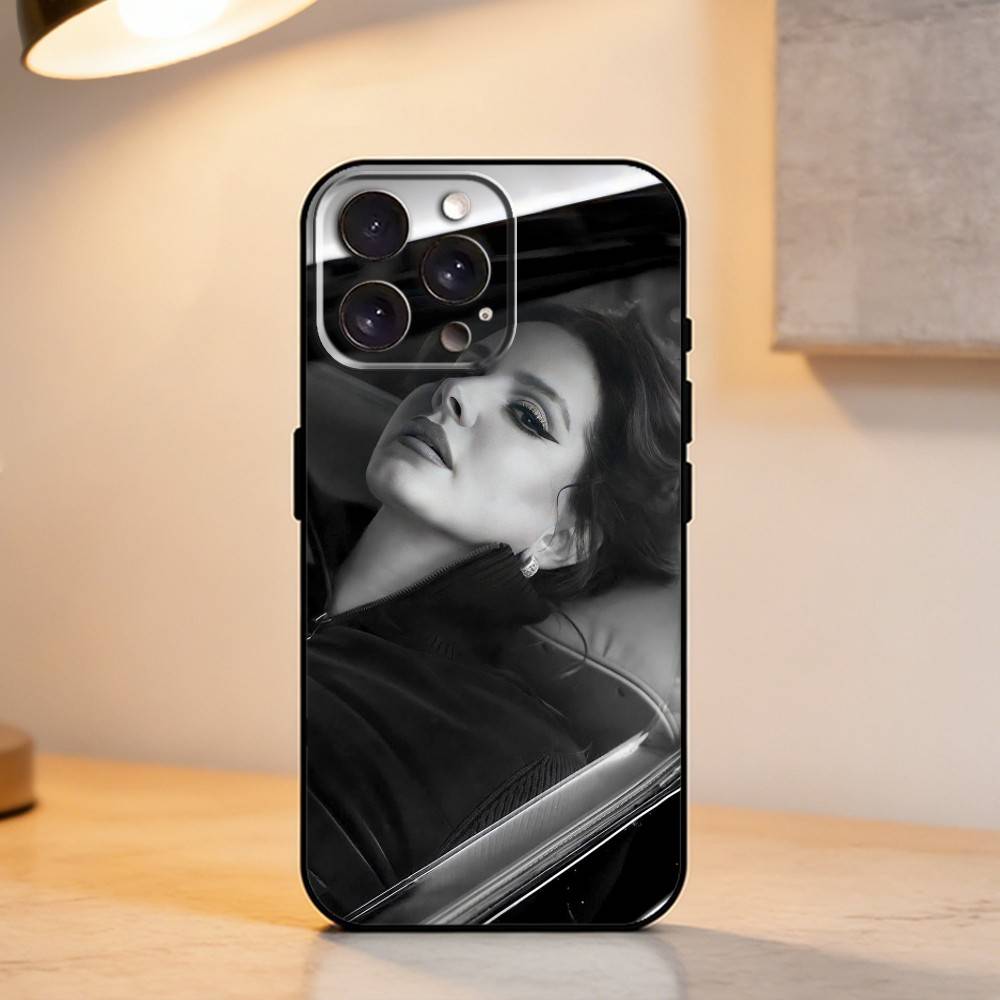 L-Lana Del R-Rey Etui Na Telefon Dla iPhone 17,16,15,14,13,12,11 Plus,Pro Max,XS,Miękki Silikon Czarna Pokrywa