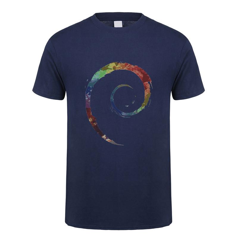 T-shirt Debian Unisex Casual Cotone Manica Corta Estate Sistema Operativo Linux Magliette Unisex Top