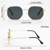 Polygonal Frame Glasses Stylish Round Lenses Unisex Ideal Holiday Gift Festive Accessory Festive Eyewear Decorative Lenses
