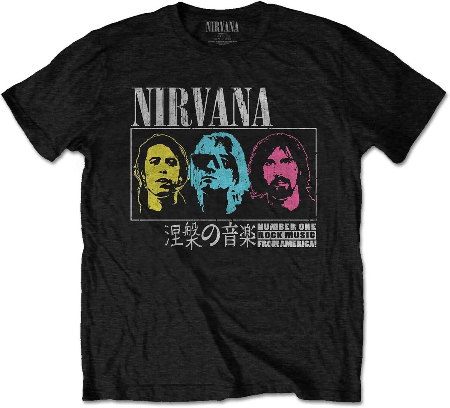 Футболка Nirvana Live In Japan Логотип группы Официальная Унисекс Черная S