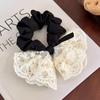 Lace Bow Korean Style Scrunchie: Cute & Fashionable Elastic Hair Tie