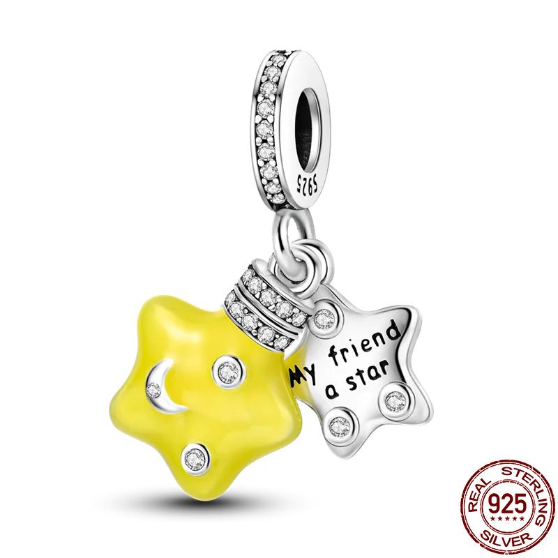 Copper Couple Lovers Sisters The Swing Pendant Charms Fit Original Bracelet Diy Bead Women Jewelry Gift