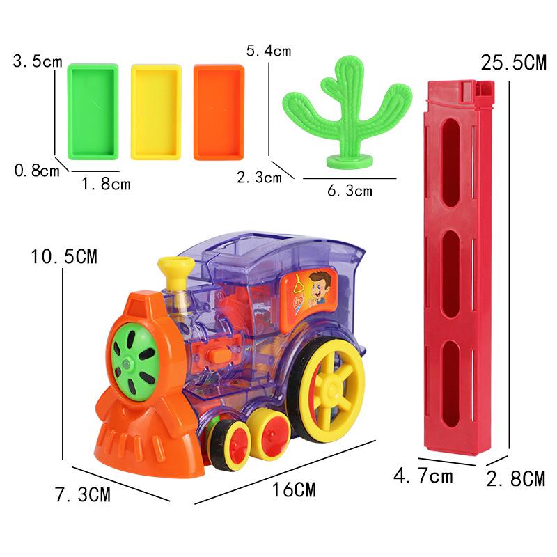Electric Domino Train Toy: Automatic Card Dispensing for Kids