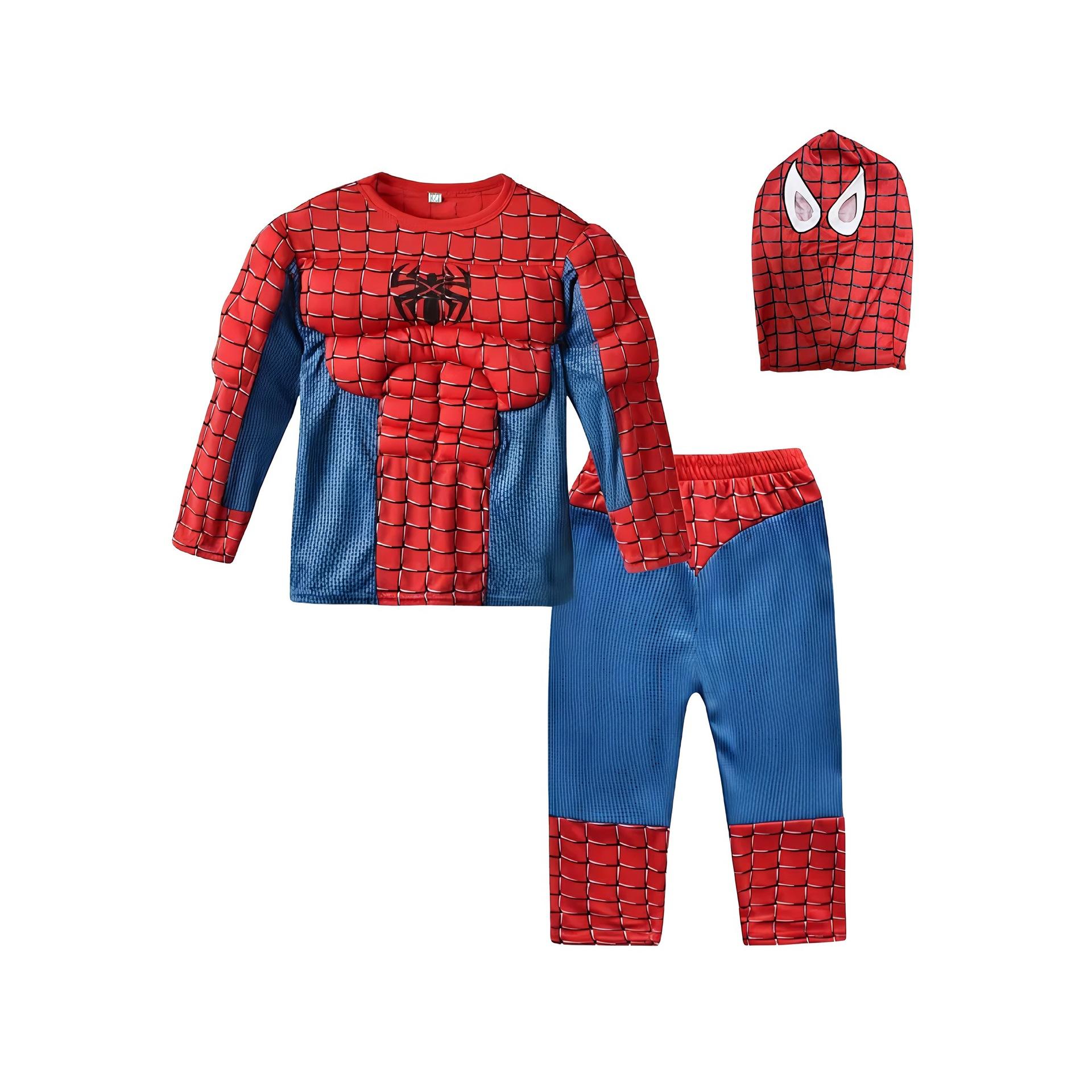 Bērnu Zirnekļcilvēka muskuļu kostīms Cosplay Hallowīna