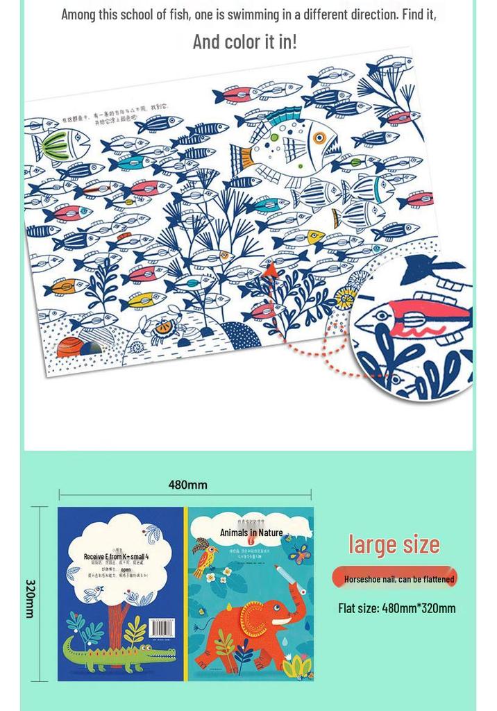 Noble Nature Animals Sticker & Coloring Book Set: All 4 Volumes for Children's Creativity