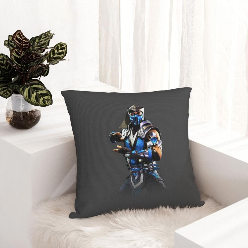 Mortal Kombat Sub-Zero Square Pillowcase Cushion Cover Pillow Case Throw Pillow Cover for Home Sofa Living Room