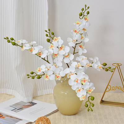 Yousheng Umělé můrovce 2 Větvičky Realistické Falešné Hedvábné Květiny Svatba Oslava Domov Kancelář Stolní Dekorace Faux Phalaenopsis Květinová Větev