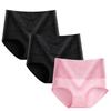 Set of 3 High-Waisted Women's Jacquard Panties - Sexy, Postpartum Abdomen Control, Hip Lift Design.
