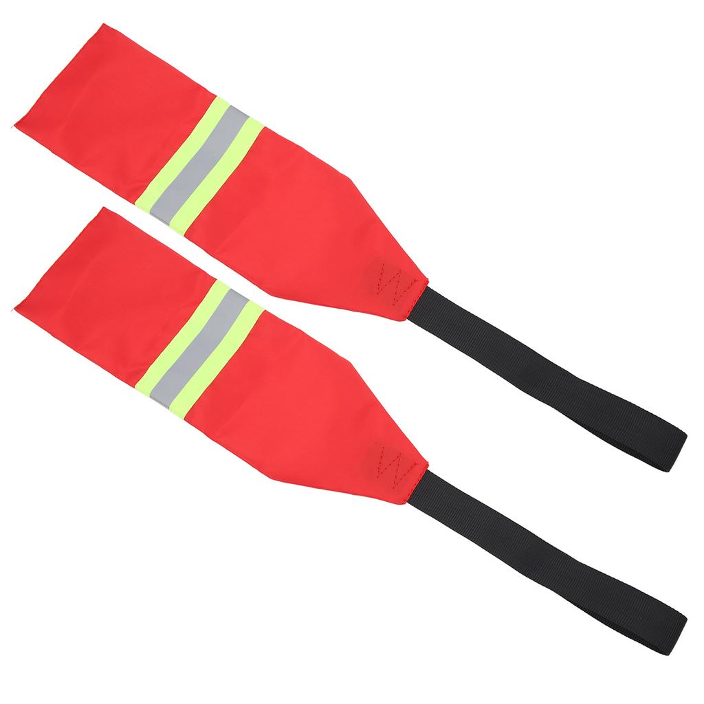 2PCS Kayak Travel Warning Flag Oxford Fabric Collapsible Kayak Warning Red Safety Flag for Kayak