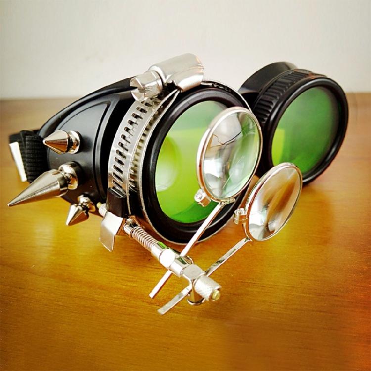Gotické Brýle Steampunkové Brýle s Nýty Halloweenské Brýle Steampunkové Brýle Dekorativní Brýle pro Tematické Večírky