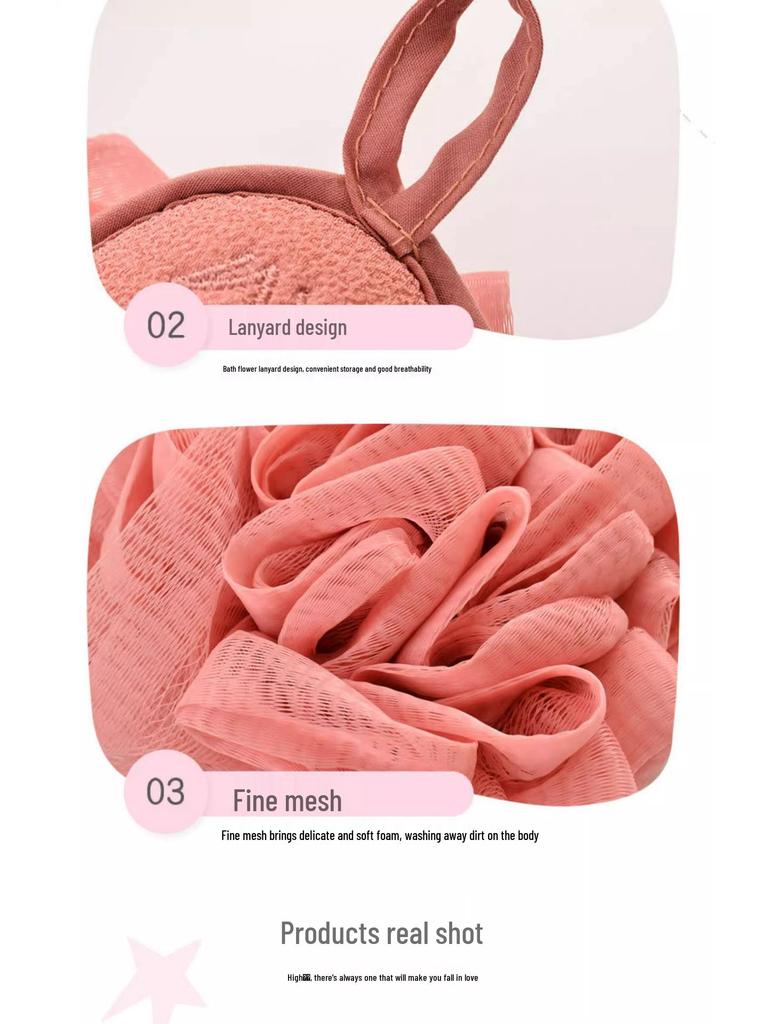 Prinzessinnenstil Doppelseitiges Peeling-Badetuch mit süßer Badeblume