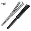 Stainless Steel Butterfly Comb Practice Sword: Safe, Unsharpened for Beginner Wushu Training.