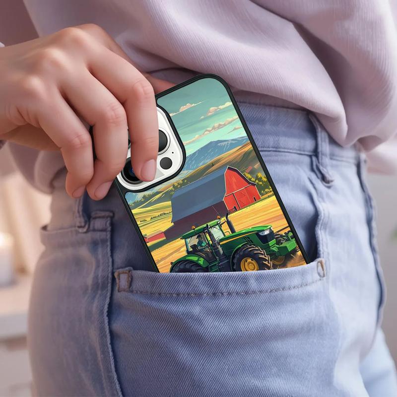 Farm Vehicle Tractor Phone Case For iPhone 17 Air 15 16e 14 13 Pro Max Coque 12 11 Pro Max PLUS cover