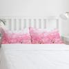 Set da letto rosa con fiori di ciliegio in stile giapponese 3 pezzi Copripiumino Federa Bambini Adulti Copripiumino Set Letto Matrimoniale Tessile per la casa