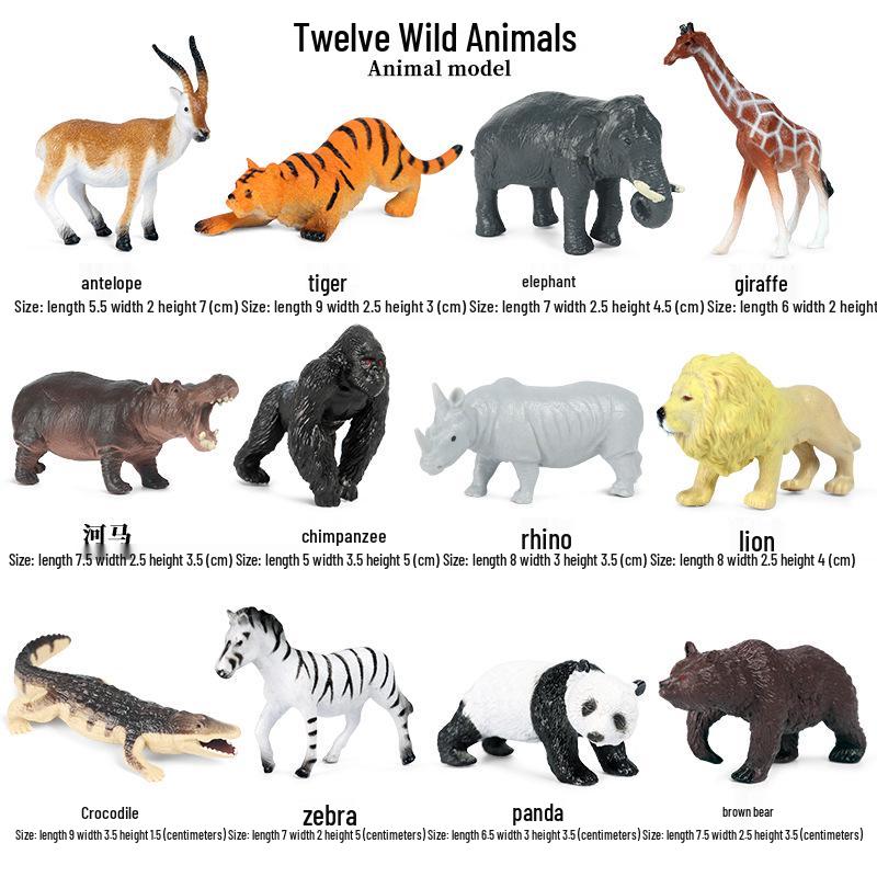 Children's Static Wild Animal Bird and Parrot Figure Set
