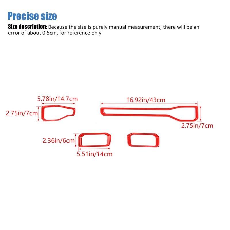  Fit For Ford Mustang 2024 Up ABS Center Console Air Conditioning Vent Decoration Cover Protective Sticker Car Interior Accessories