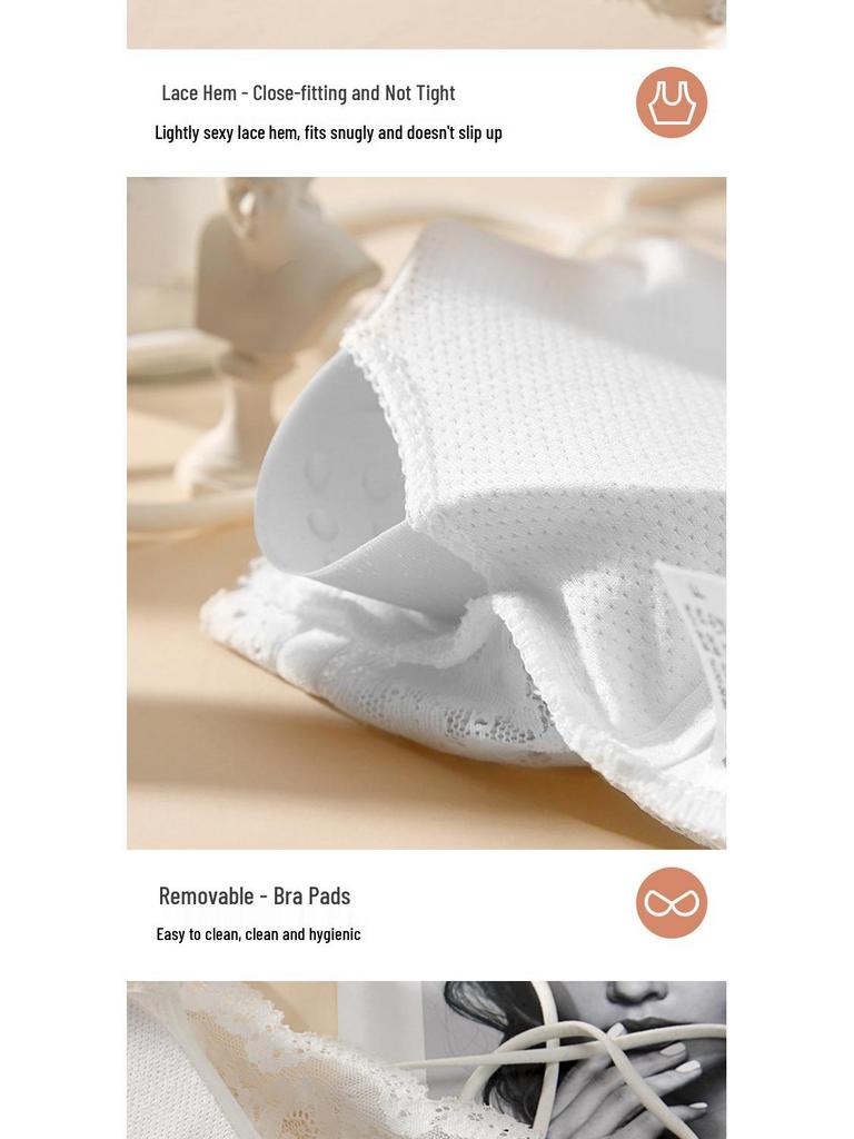 Summer Korean Lace Strapless Bandeau Camisole for Female Students