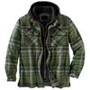 Men's Clothing European and American Autumn and Winter Thickened Cotton-padded Plaid Long-sleeved Loose Hooded Jacket