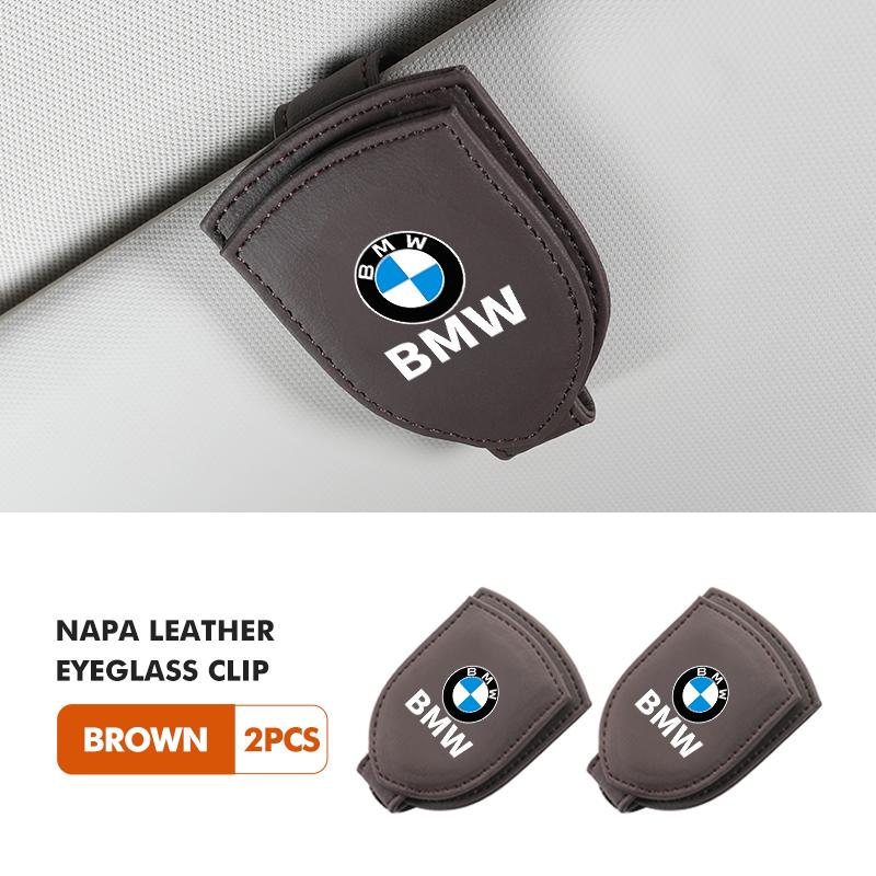 For BMW Suede Car Sunglasses Holder Sun Visor Glasses ML34 Hanger Storage Clip E90 E60 E46 E39 F30 F10 E87 X3 X4 X5 X1 G30 G20