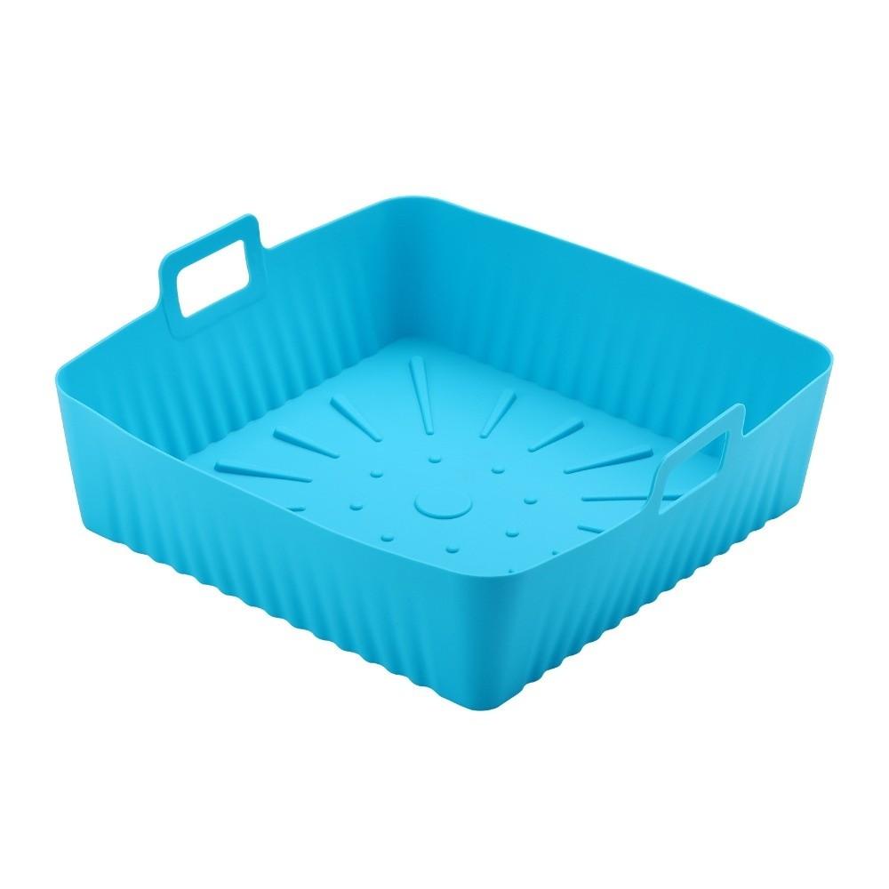 Silicone Air Fryer Liners Reusable 9" Large Size Air Fryer Lining Pad Heat-Resistant with Handle for Cosori/Ninja 6-8QT