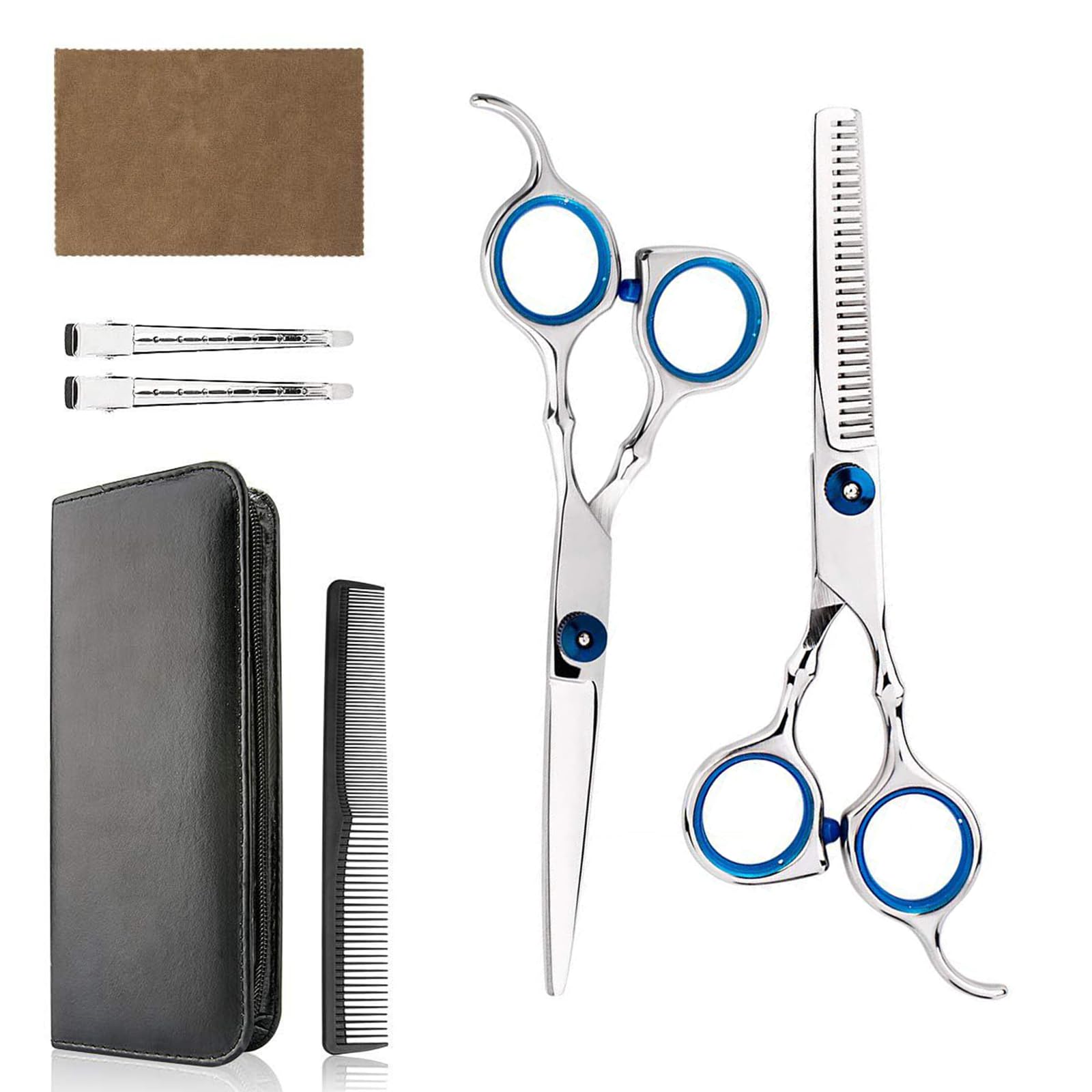 

AUTAKI Thinning Scissors Thinning Haircutting Scissors High Quality Stainless For Home Storage Pouch Included 7-Piece Set, Scissors, Scissors, Set,