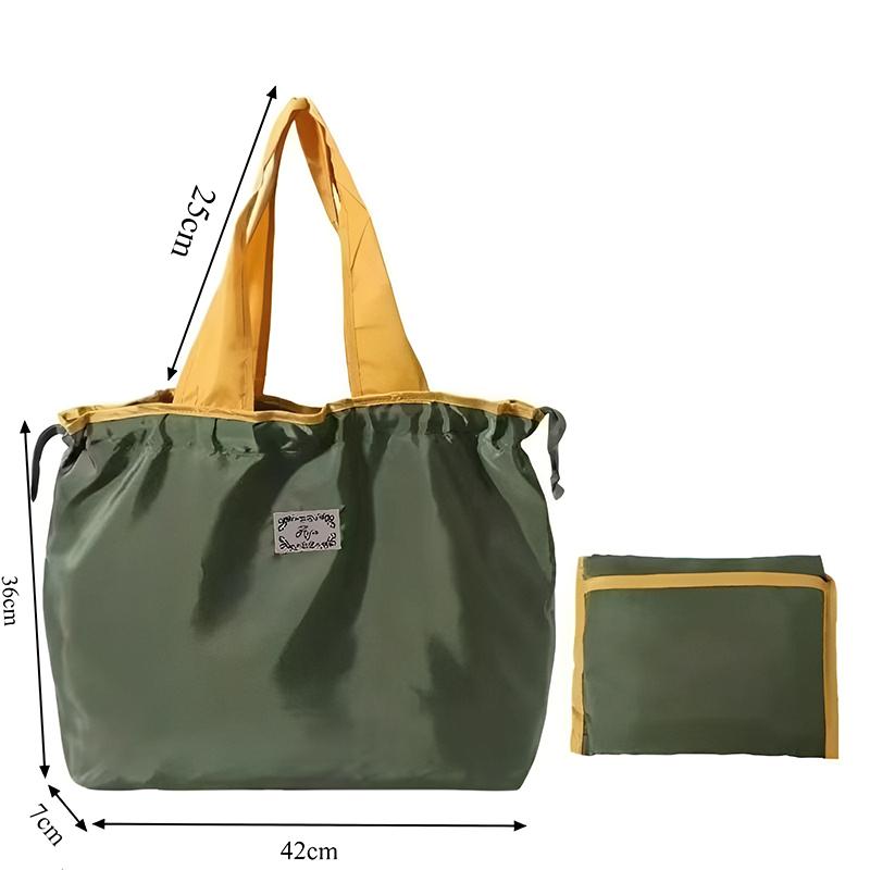 Foldable Shoulder Bag Fashion Waterproof Large Capacity Shopping Bag Storage Bag