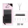 AGUUD 5D W Clover Lash Extension Premade Fans 5D Shape Blooming Lashes Brown 4DW Eyelash Extension Lightweight 2D-V Shaped Lash