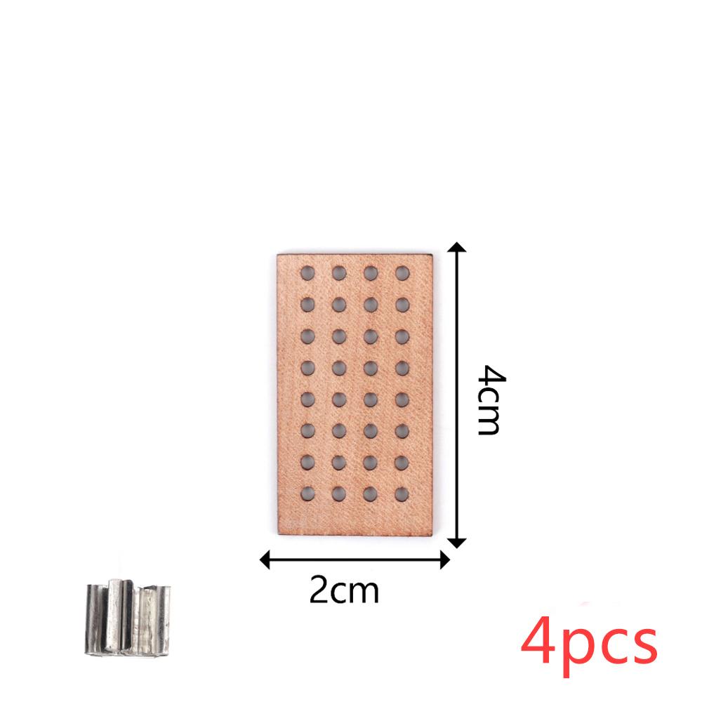 2-10cm Natural Wooden Candle Wicks with Metal Bases DIY Handmade Candle Making Supplies Soy Wax Parffin Wax Wick Smokeless Wicks