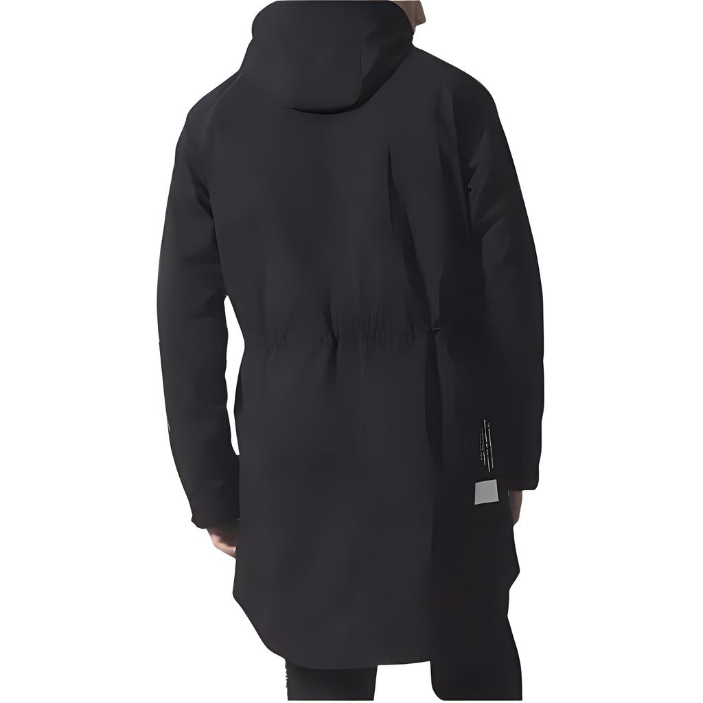 Adidas Originals Trefoil Letter Logo Print Mid-Length Hooded Windbreaker Men Windbreaker Black BR7009