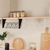 Wall Mounted Under Cabinet Water Bottle Organizer Carbon Steel Cup Storage Rack  Kitchen