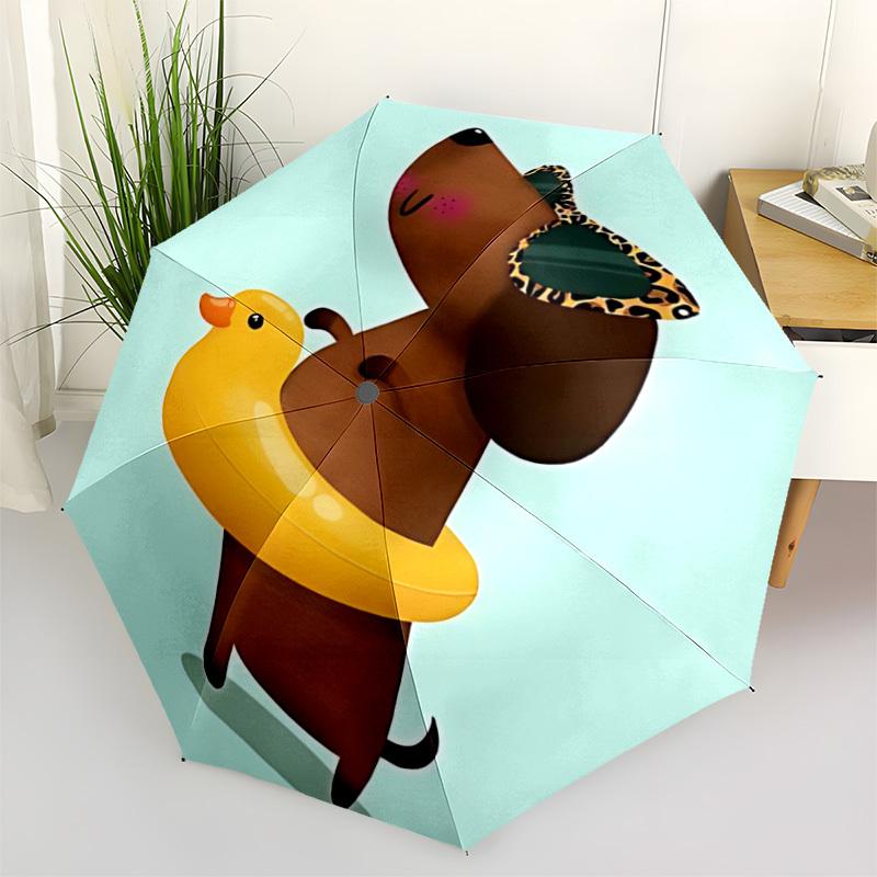 

1pc Sunglasses, Floatie Automatic Folding Umbrella - Portable Collapsible Design, 8-Rib Iron Frame, Durable Fabric yy251125078