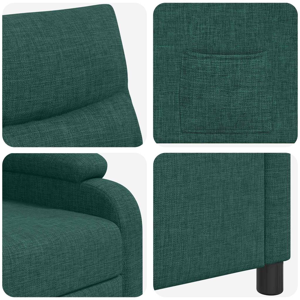 Recliner Dark Green Fabric