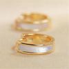 925 Sterling Silver Fashion Simple White Enamel Huggies Ear Hoop Earrings for Women Classic Gothic Punk Jewelry Gifts