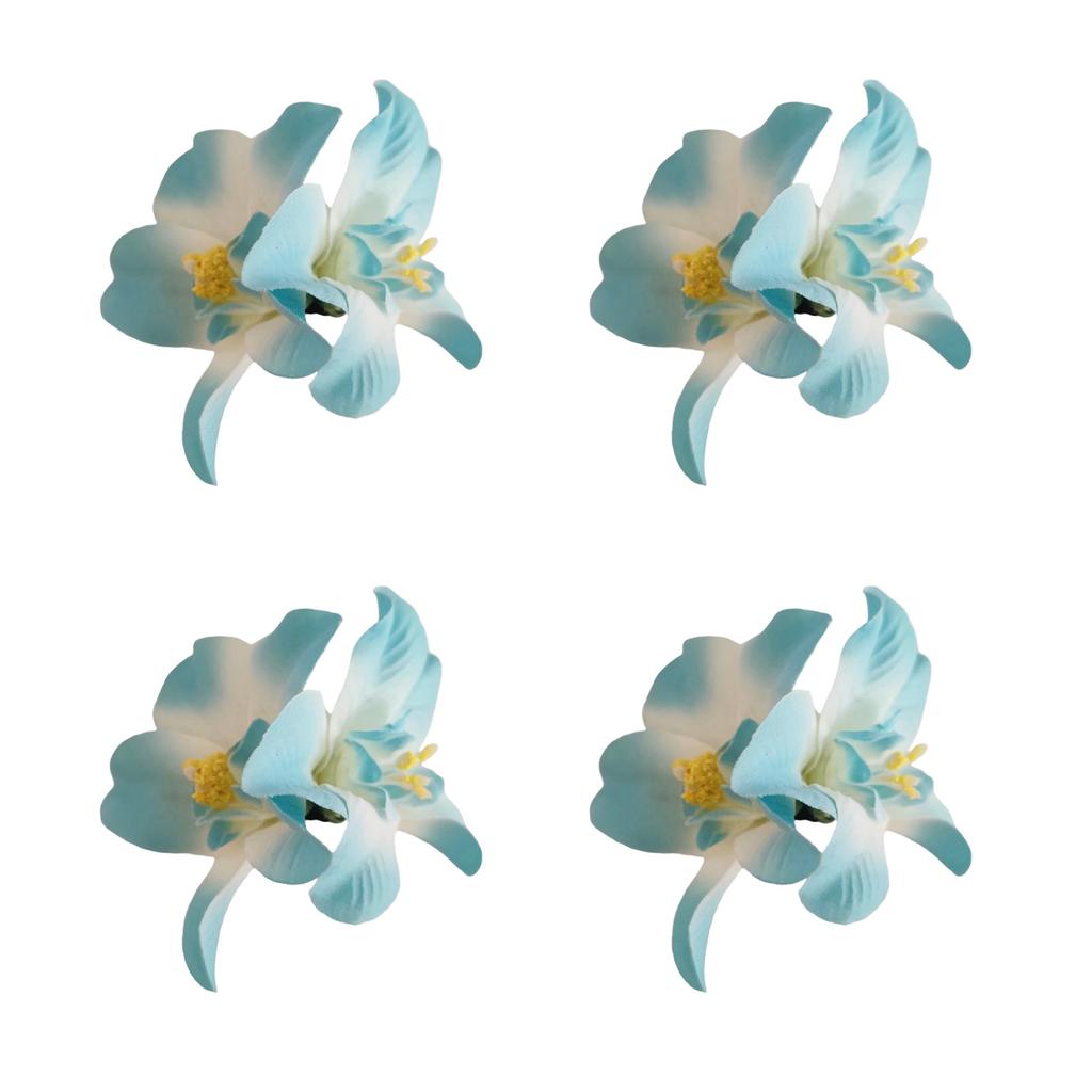 4Pcs Tropical Hibiscus Hair Clip Bohomian Floral Claw Clip for Women Girls Beach Party Accessories Practical Hairpin