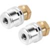GODESON 2 Pack Brass Lock On Air Chuck, 1/4FNPT Closed Flow Tire Chuck for Tire Inflator Gauge and Air Compressor