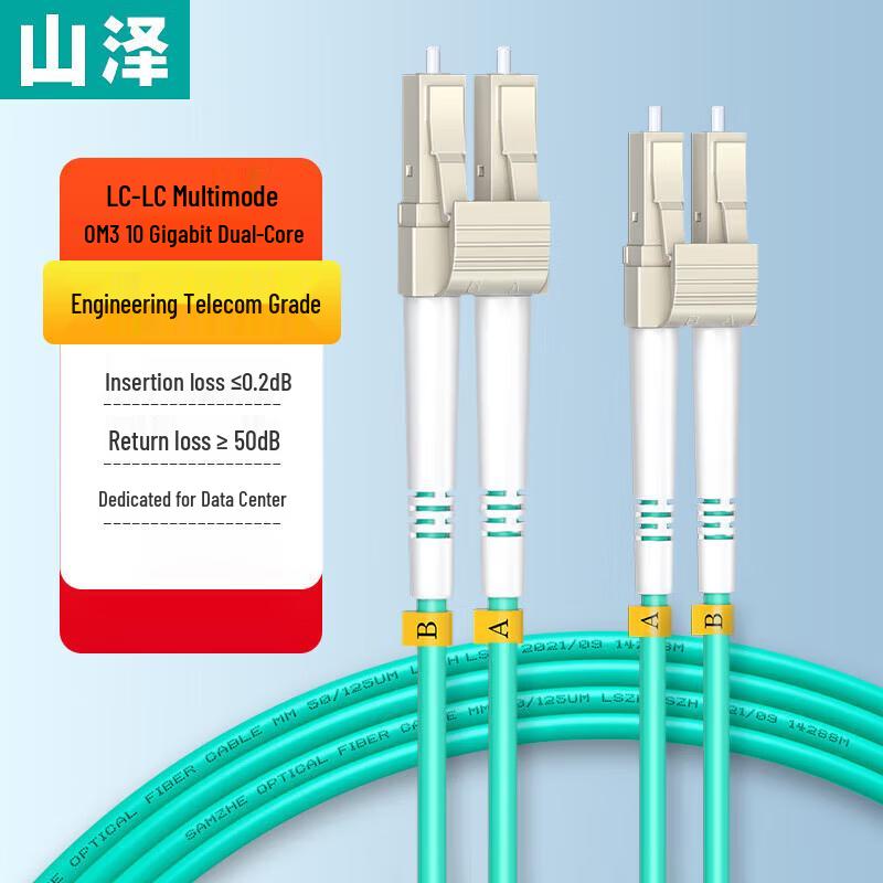 SAMZHE LC-LC OM3 Duplex 10 Gigabit Fiber Optic Patch Cable