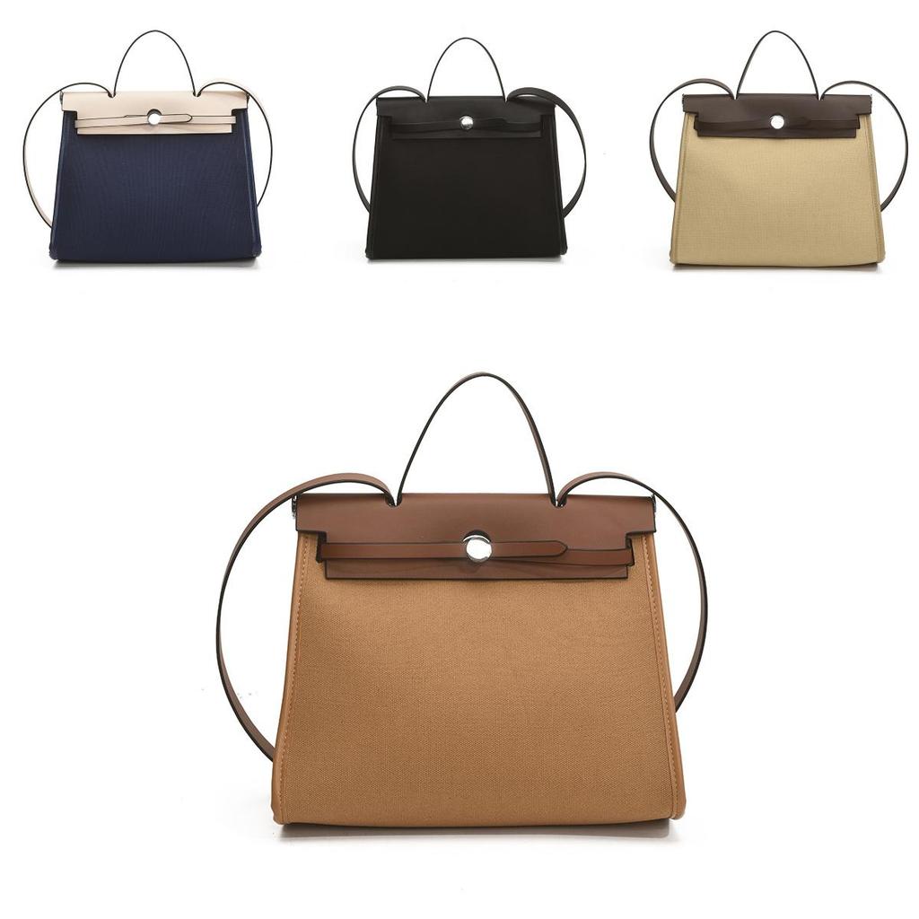 Borsa a tracolla da lavoro in PU con pannelli colorati a contrasto per donna, per l'uso quotidiano in ufficio