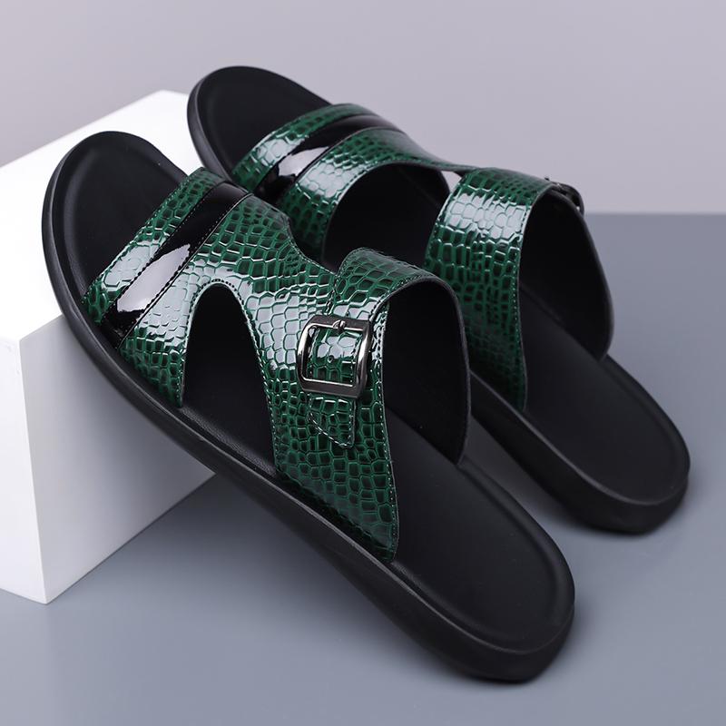 Plus Size 38-48 Hot-selling Men Slippers Sole Open Toe Beach Slides All-match Man Flip Flops Versatile Half Flats Sandals Slides